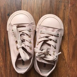 Baby Girl Converse Rose Gold and Mauve size 5